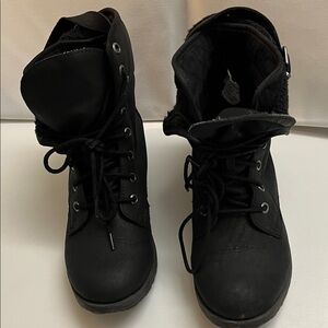 Rock & Candy Black Combat Boots